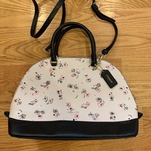 Coach Floral Zippered Handbag